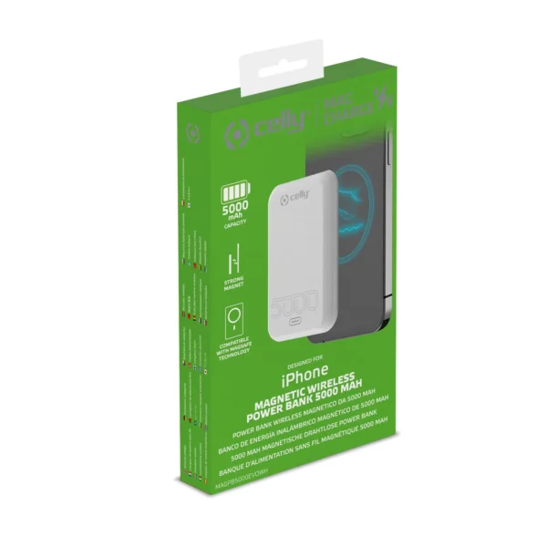 Celly MAGPB5000EVO - 15W Wireless Powerbank 5000 mAh - immagine 4