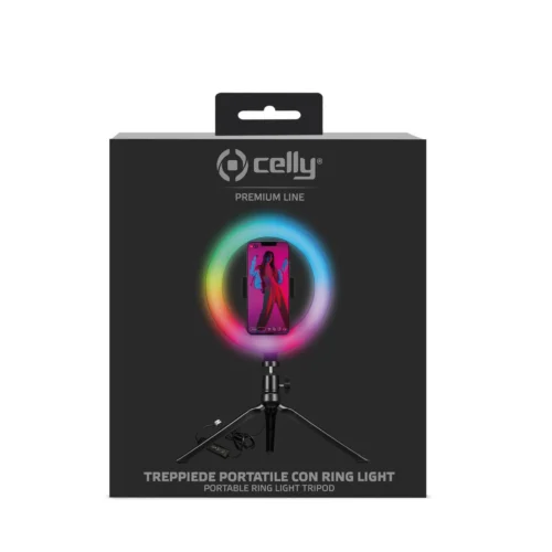 Celly PYTRIPOD – Portable Tripod + Flash Light RGB